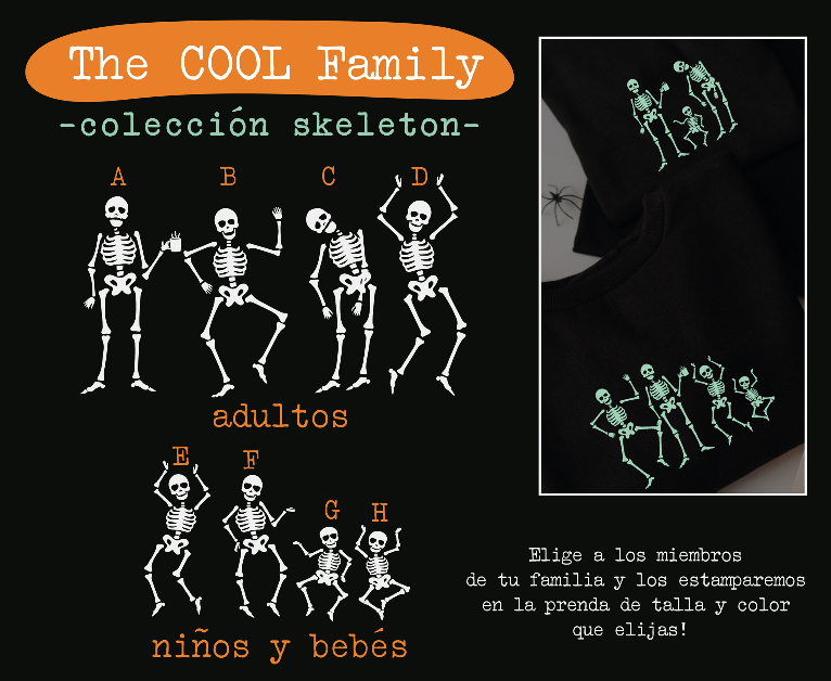 Polera de Adulto Esqueletos Surviving Motherhood/Fatherhood -COOLween-