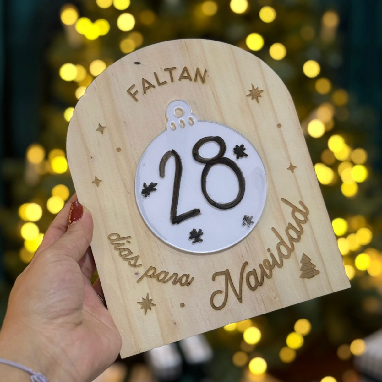 Pizarrita conteo regresivo Navidad (laser)