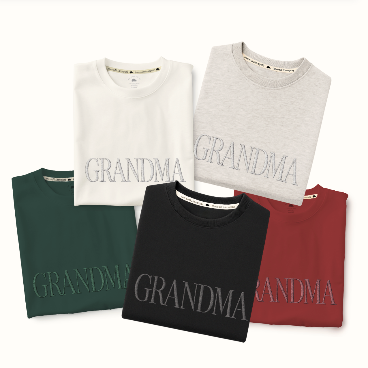 Polo/Polera de Adulto BORDADA GRANDMA Monocromática