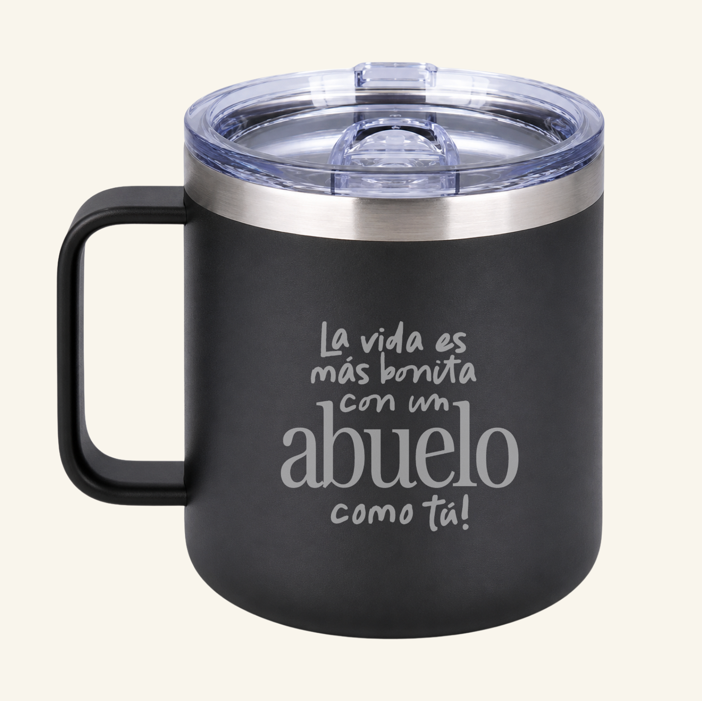 Taza Tumbler de acero La vida es más bonita con un ABUELO como tú