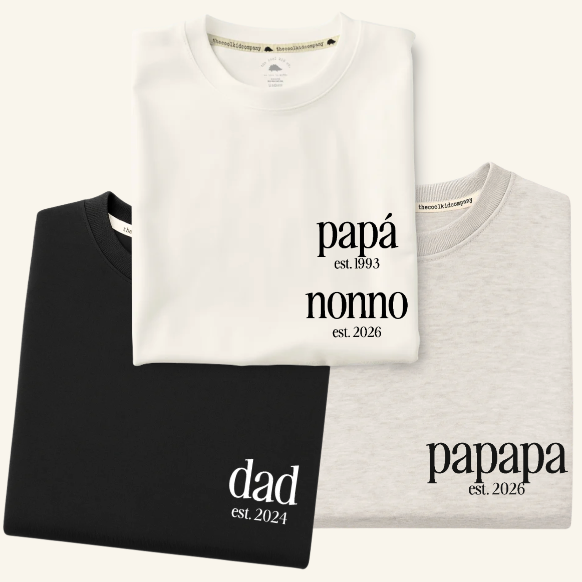 Polera de Adulto Papa/Abuelo Est. (Año Personalizado)
