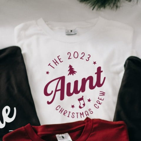 Polo de Adulto 2023 Christmas CREW aunt