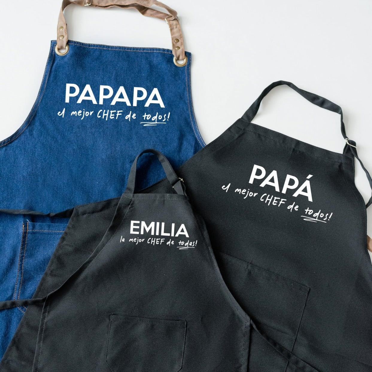 Mandil ABU/PAPĂ el mejor CHEF de todos (personalizado)