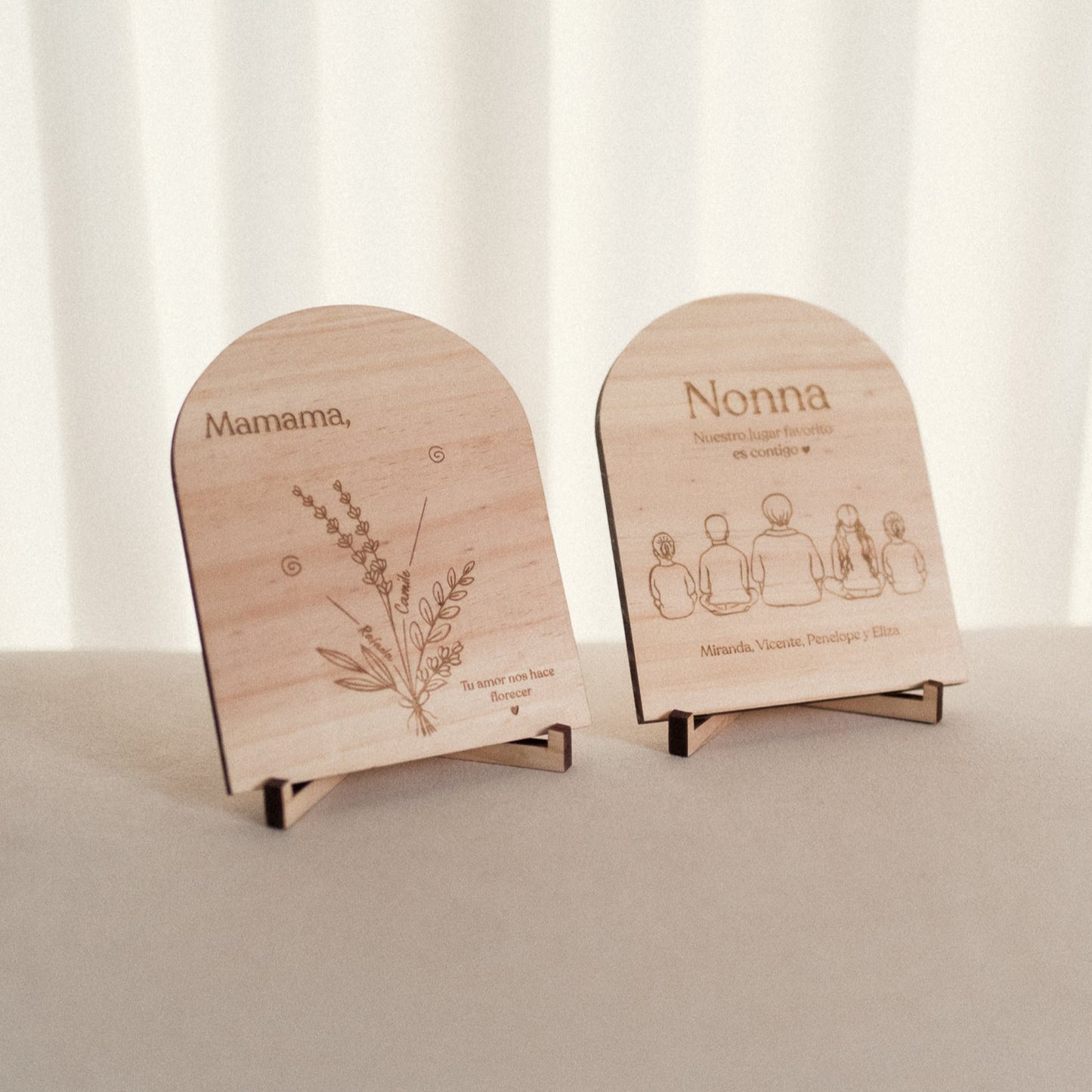 Cuadrito de madera pintable flower personalizado (laser)