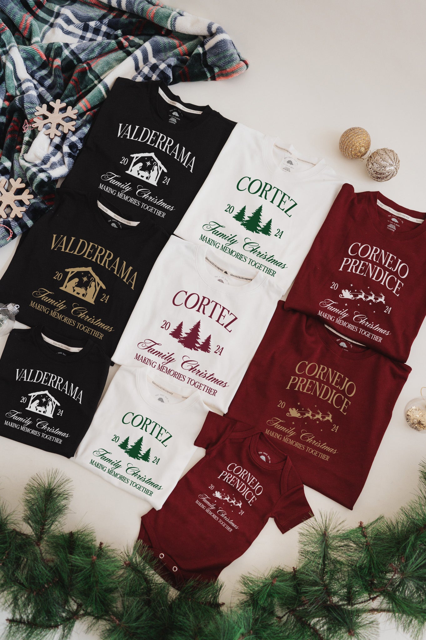 Polo Family Christmas Apellido Personalizado