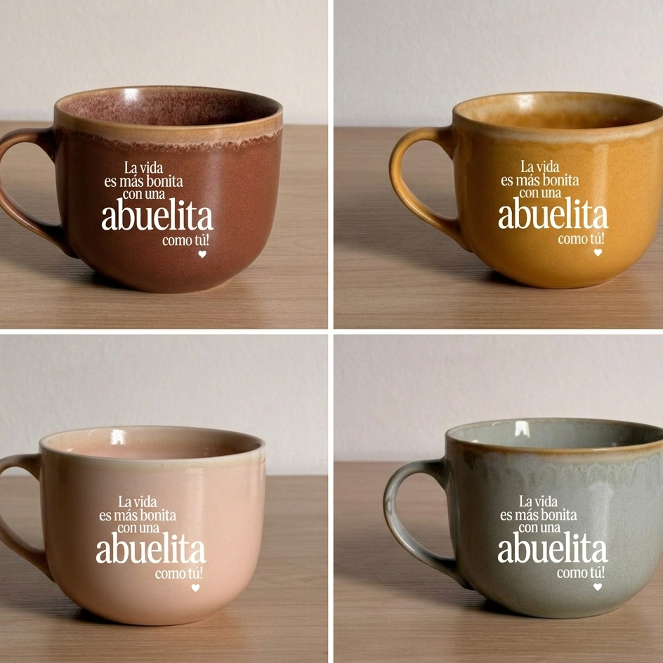 Taza La vida es más bonita con una abuelita como TÚ