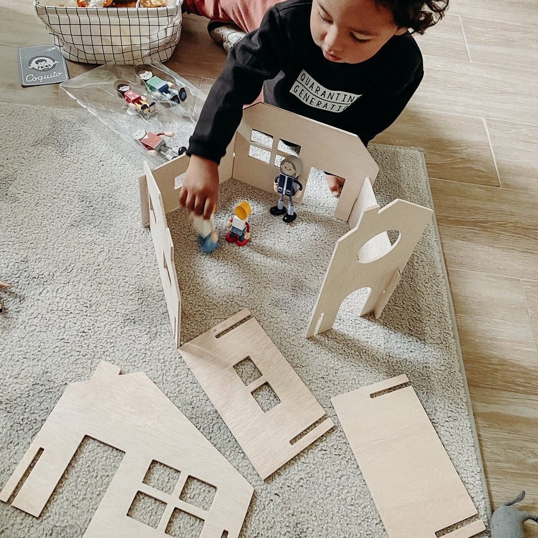 Wooden House Set