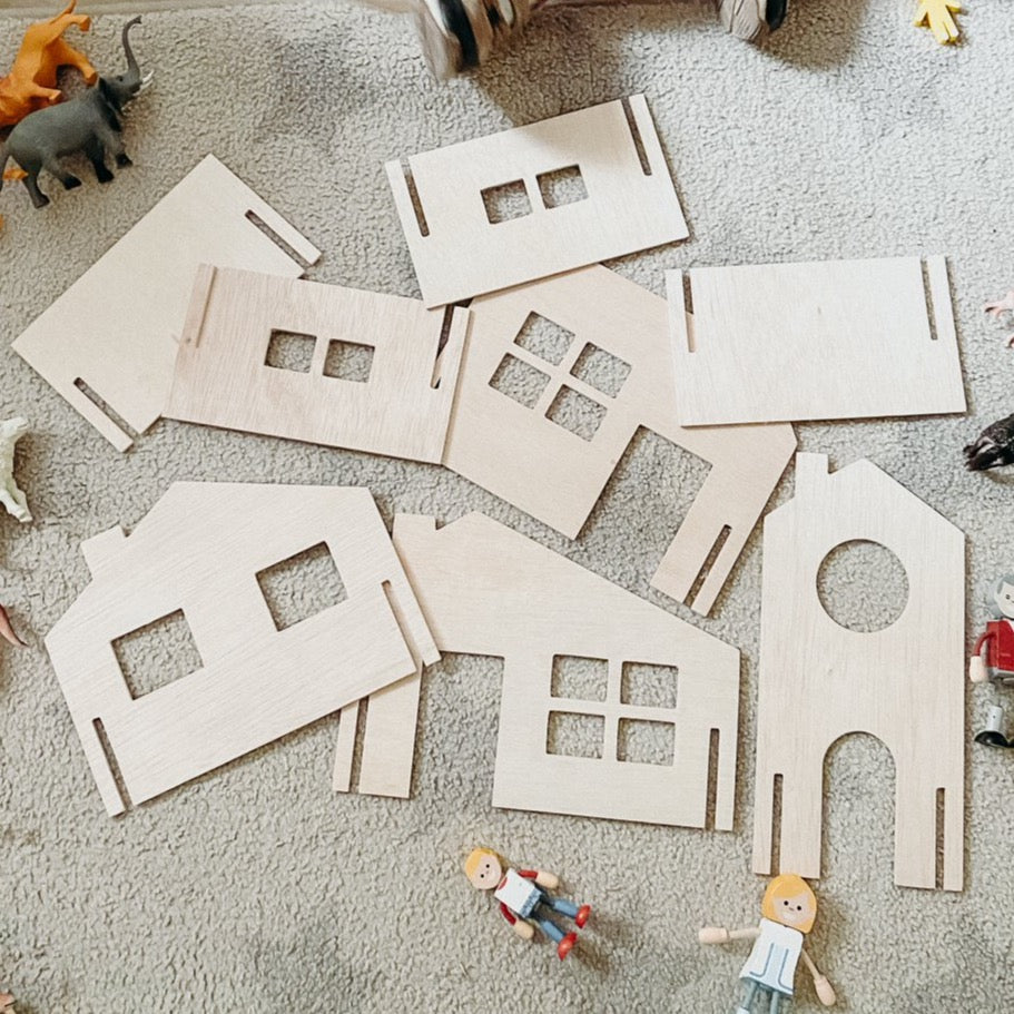 Wooden House Set