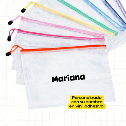 Sobre con cierre plastificado personalizado - B2 Scool