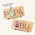 Cuadro de madera PAPÁ/ABU pintable 20cms