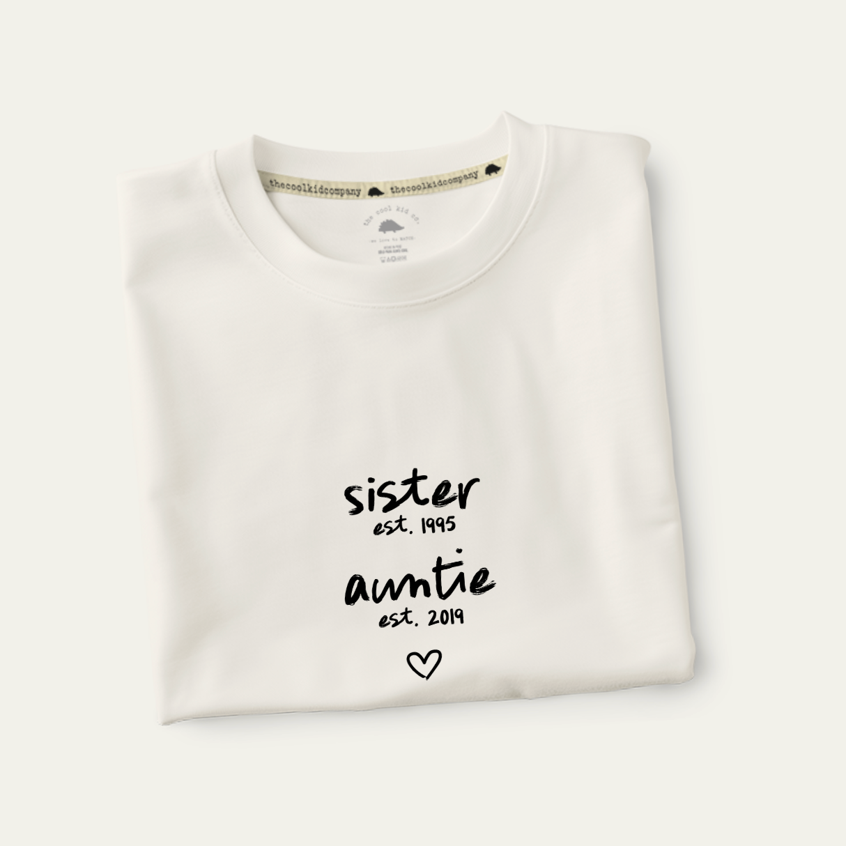Sister est. __ Auntie est.___ (Año Personalizado)