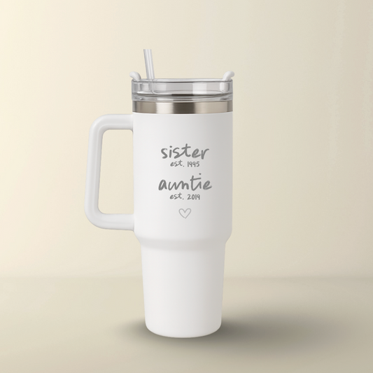 Cool Stanley Sister & Auntie (año personalizado) - Vaso térmico 900ml