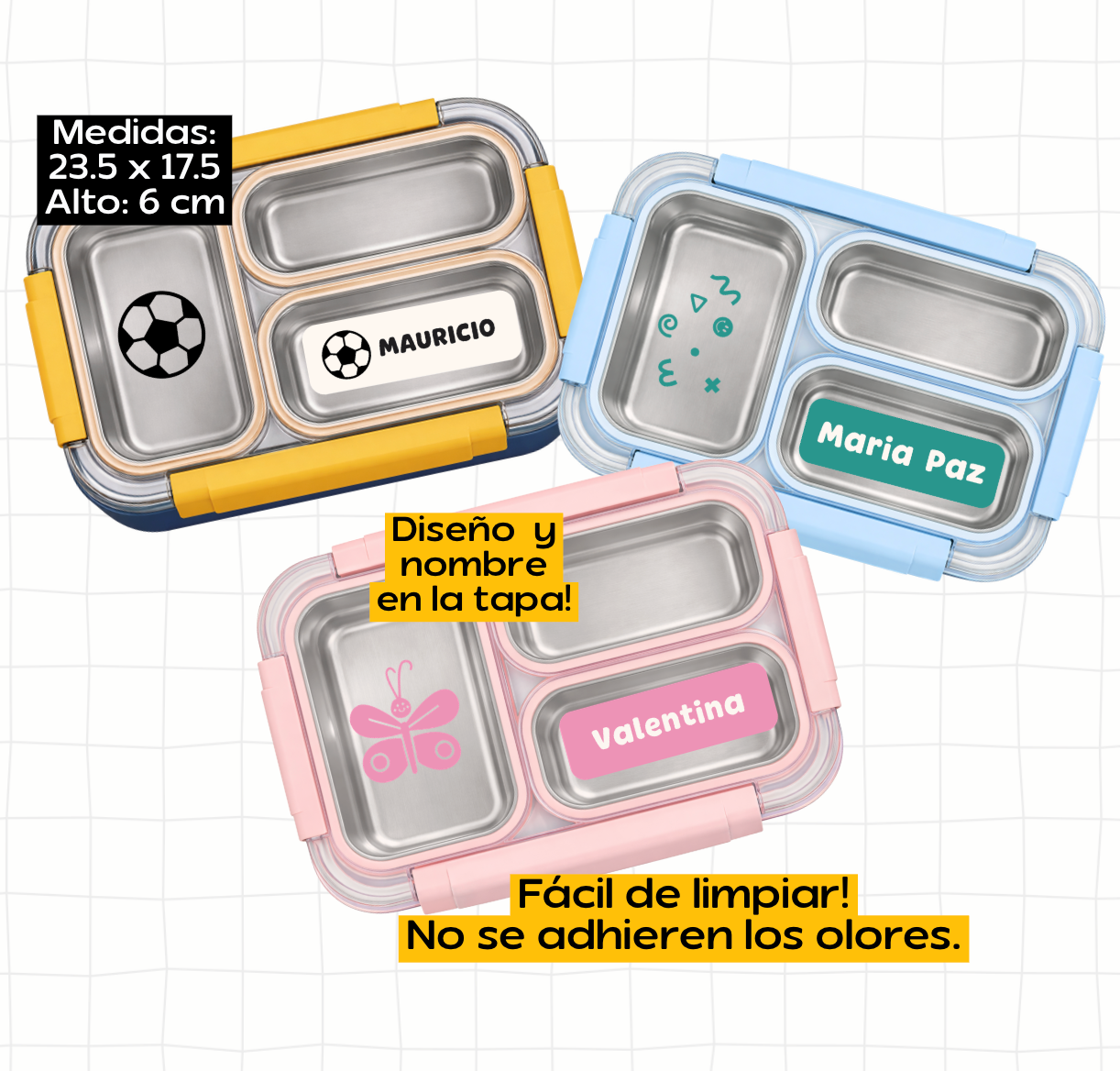 Tupper de acero para ALMUERZO - B2 Scool