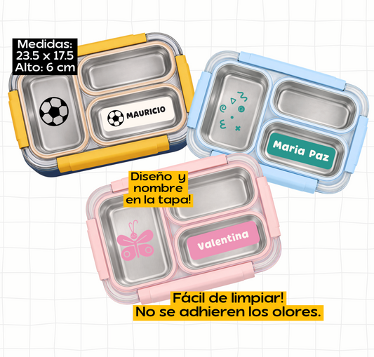 Tupper de acero para ALMUERZO - B2 Scool