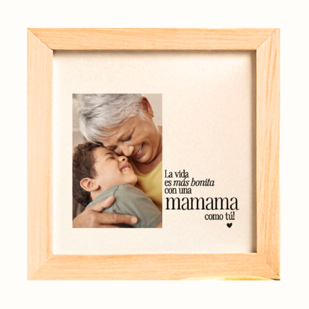 Cuadro La vida es mas bonita con una ABUELA como TÚ (Personalizado)