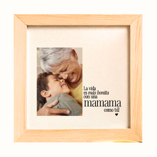 Cuadro La vida es mas bonita con una ABUELA como TÚ (Personalizado)