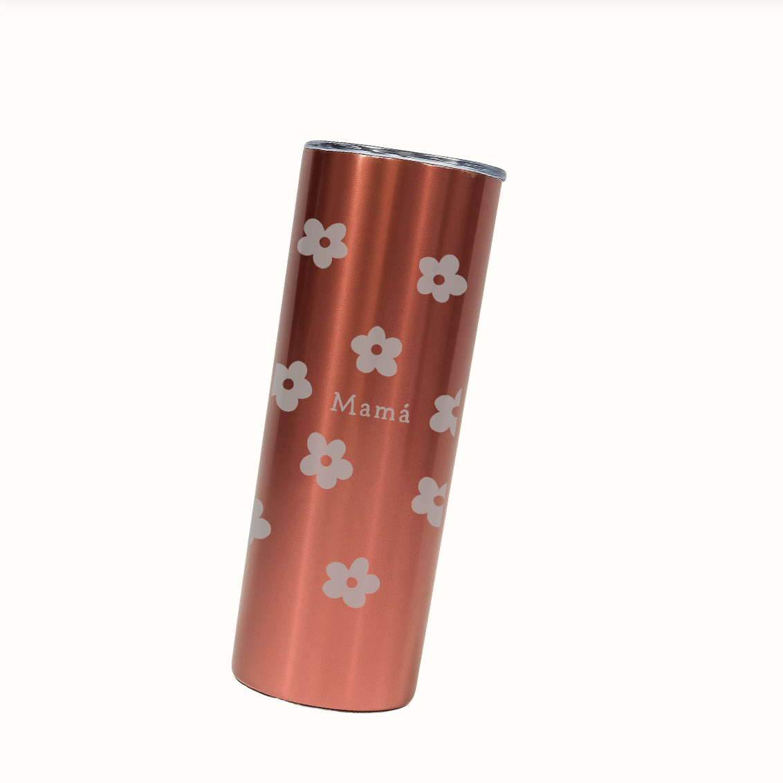 Skinny Tumbler Flower Personalizado