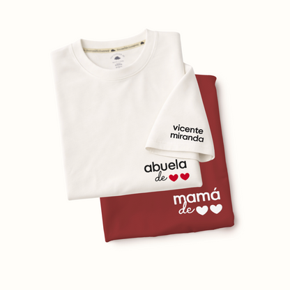 Polo Adulto MAMÁ/ABUELA de 🖤 Personalizada