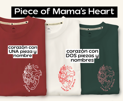 Polo/Polera de Adulto Mama's Heart con piezas