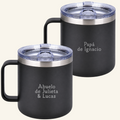 Taza Tumbler de acero Papá/Abuelo de ______ (Nombre Personalizado)