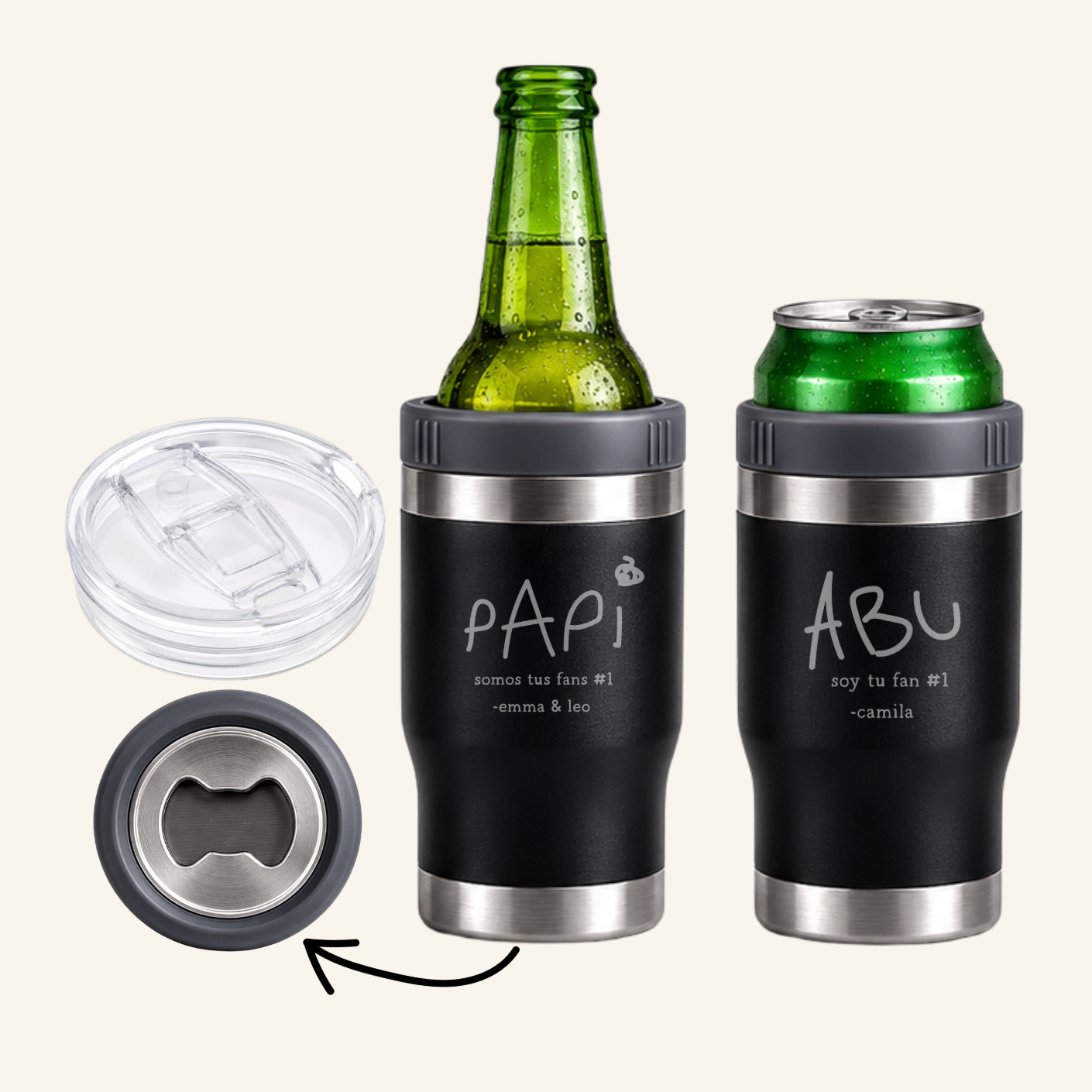 Chelero Tumbler de acero Mi nombre es Papá (Trazo niño)