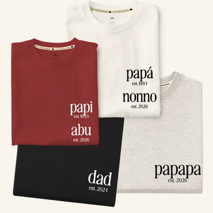 Polo/Polera de Adulto Papa/Abuelo Est. (Año Personalizado)