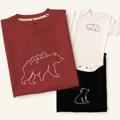 Polo/Polera de Adulto Papa Bear (2 hij@s)