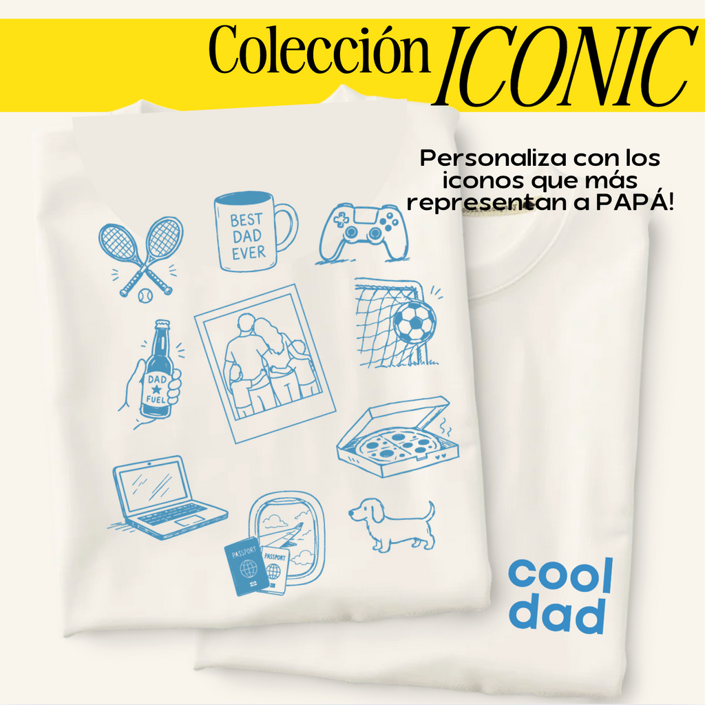 Polo Adulto ICONIC DAD (personaliza con tus íconos!)