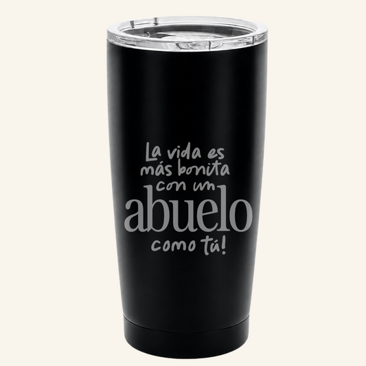 Classic Tumbler de acero La vida es más bonita con un ABUELO como tú