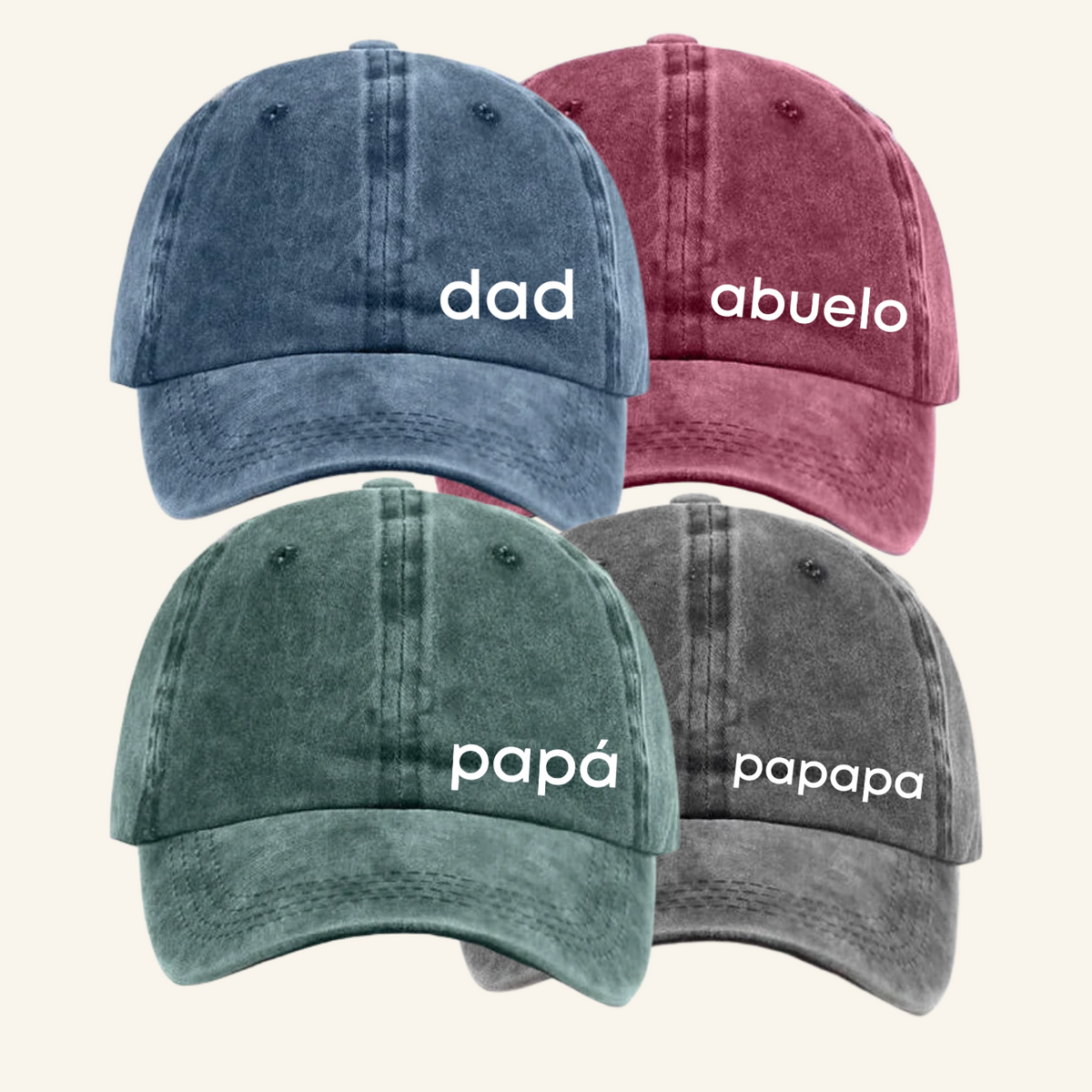 Gorra BORDADA Papá/Dad/Abuelo/Papapa