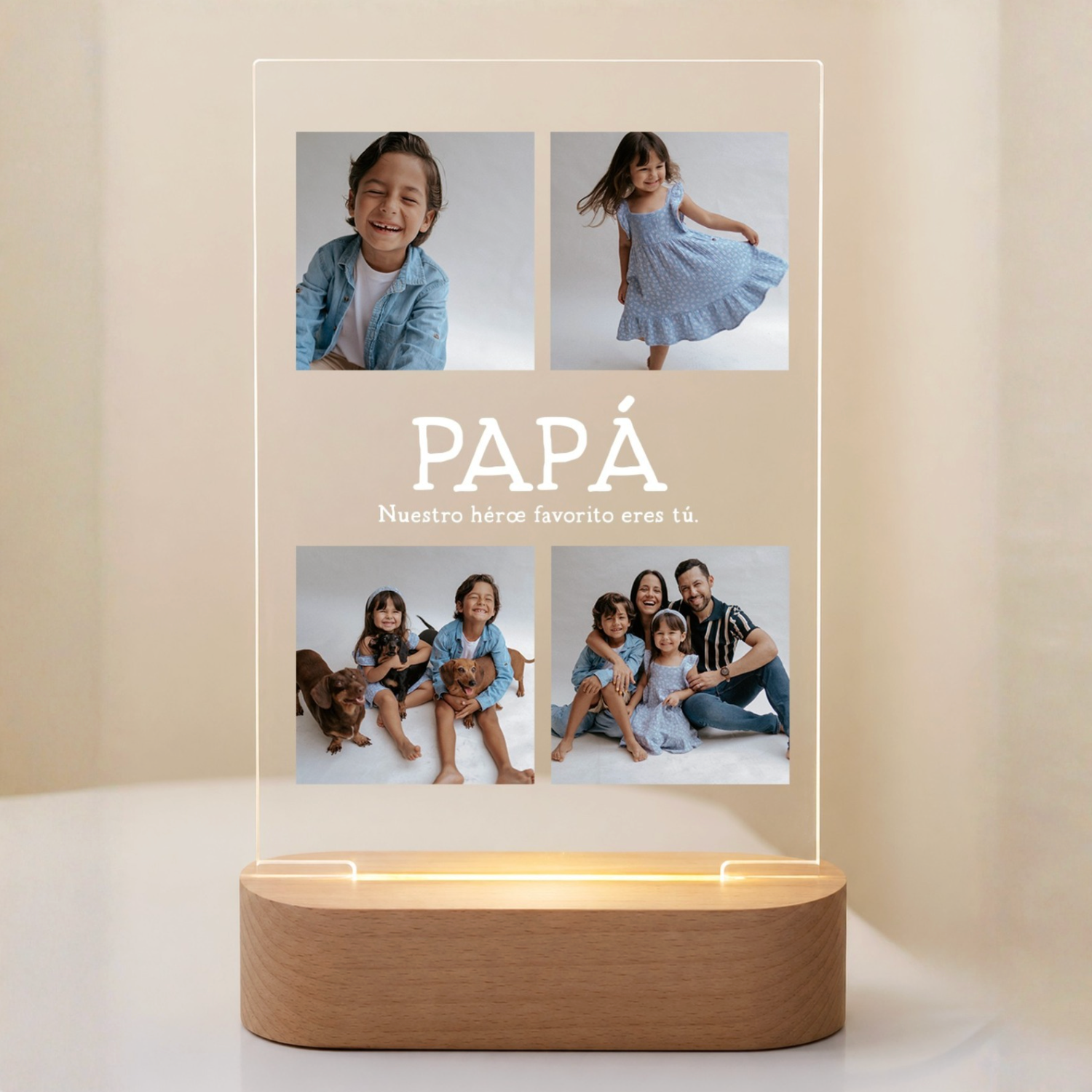 Lámpara Acrílica LED Papá/Abuelo