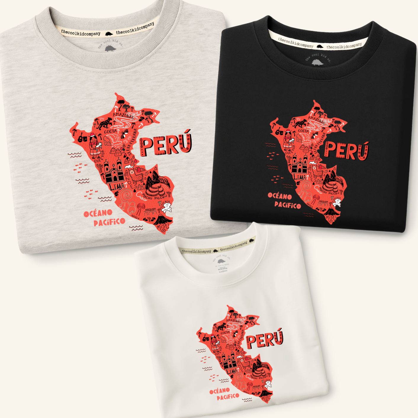 Polo/Polera de Adulto Mapa del Perú