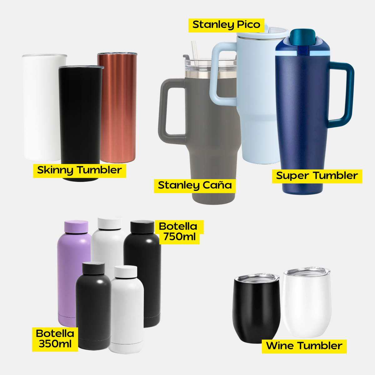 SALE · Tumblers y Botellas