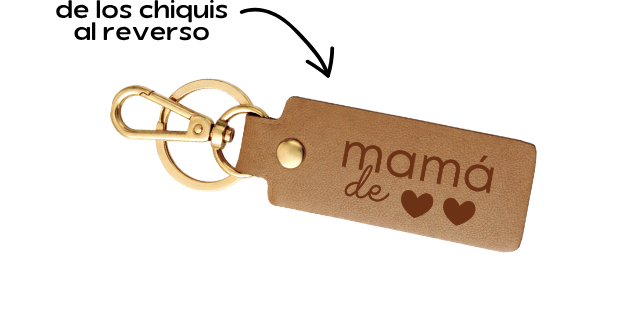 Llavero de cuero WIDE Mama/Abuela de 🖤 Personalizado