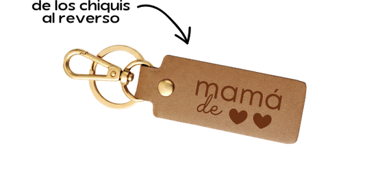 Llavero de cuero WIDE Mama/Abuela de 🖤 Personalizado