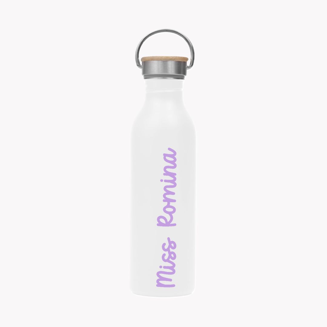Botella Miss/Profe nombre personalizado