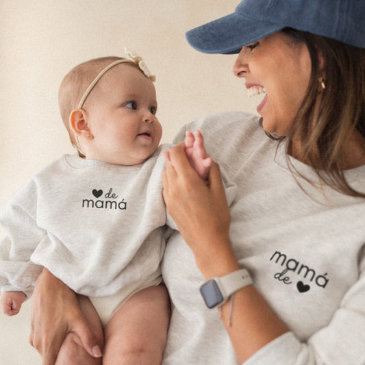 Polo KID BORDADO Corazón de mamá/abuela