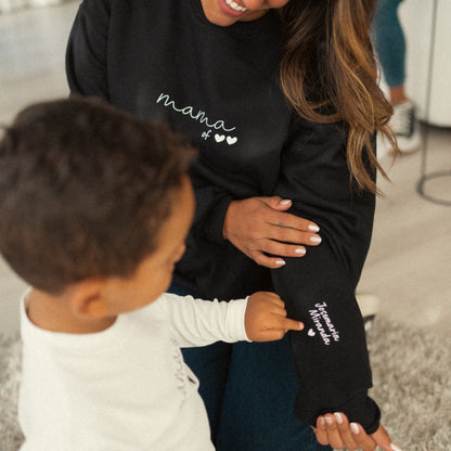 Polera de Adulto GRANDMA OF 🖤 (corazones # de nietos) personalizado con nombres