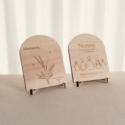Cuadrito de madera pintable flower personalizado (laser)