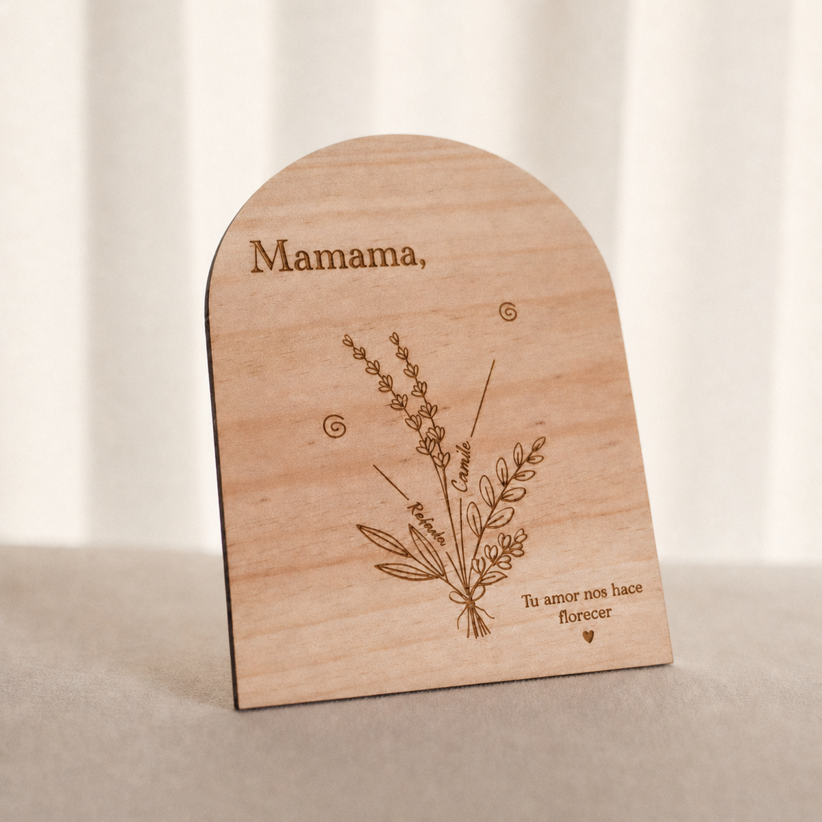 Cuadrito de madera pintable flower personalizado (laser)