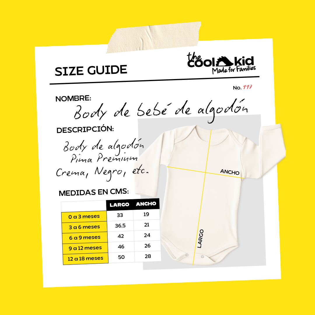 Guía de tallas - Body