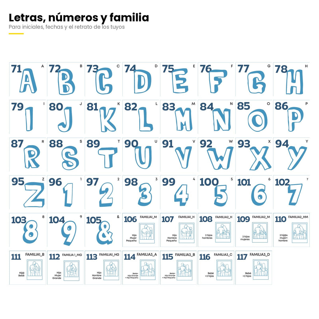 ICONIC · letras, números y personitas