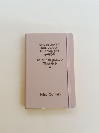 Cuaderno grabado personalizado