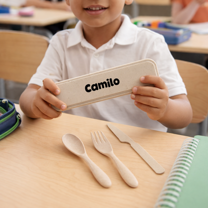 Scool Cubiertos de bamboo '25