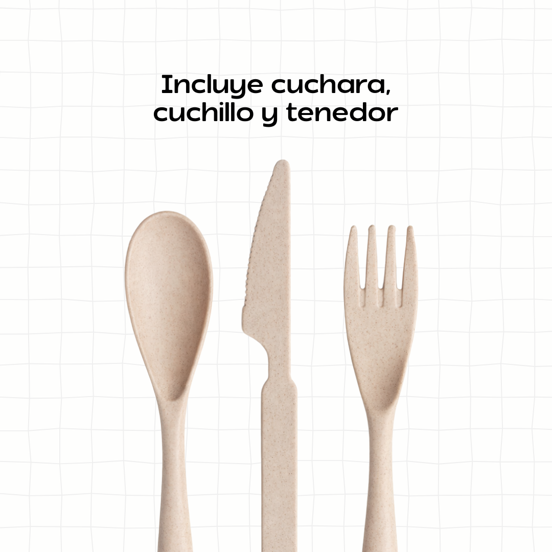 Scool Cubiertos de bamboo '25