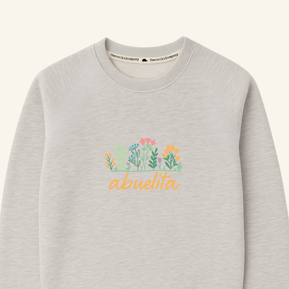 Polera de Adulto abuela flowers (nombre personalizado)