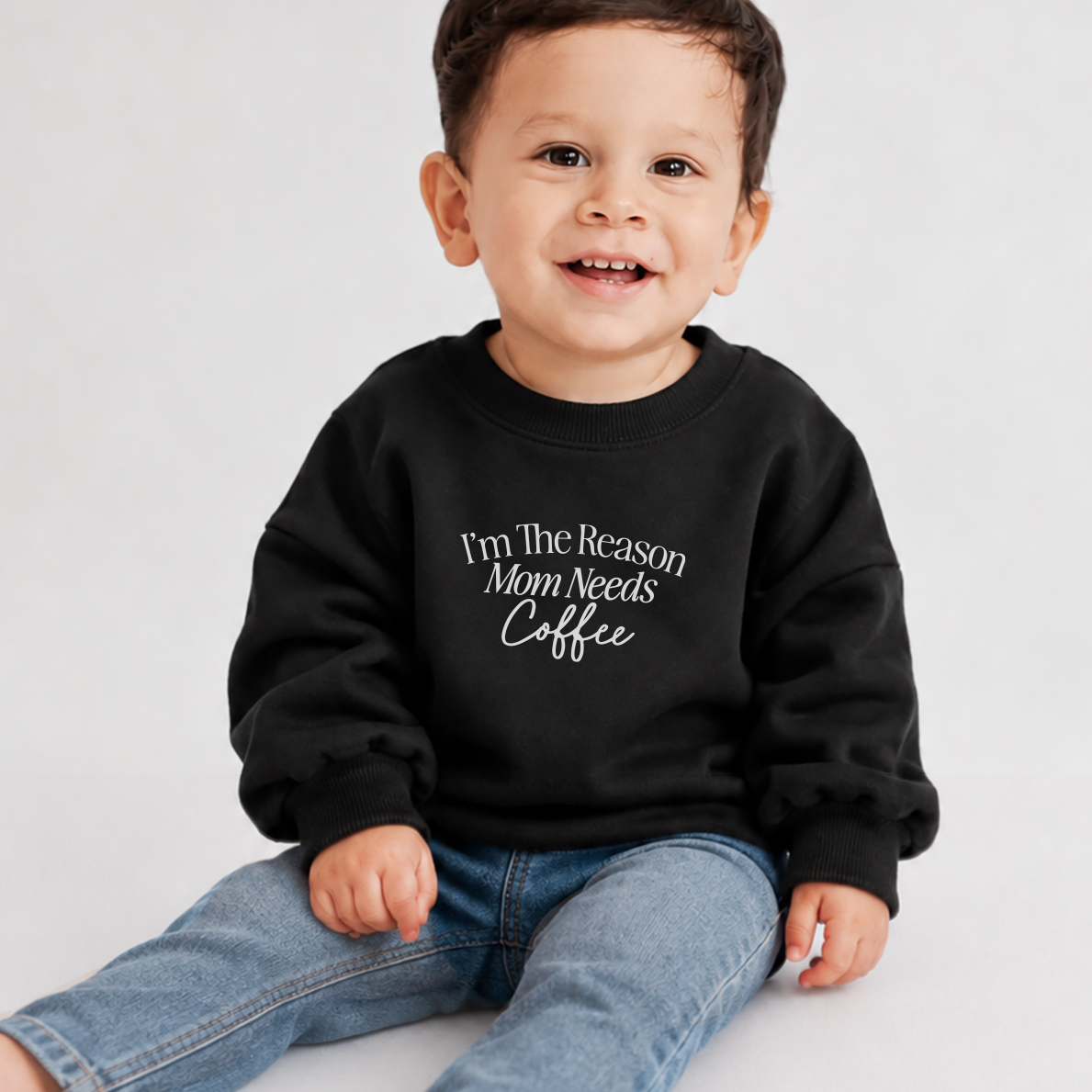 Polera KID I'm The Reason Mom Needs Coffee
