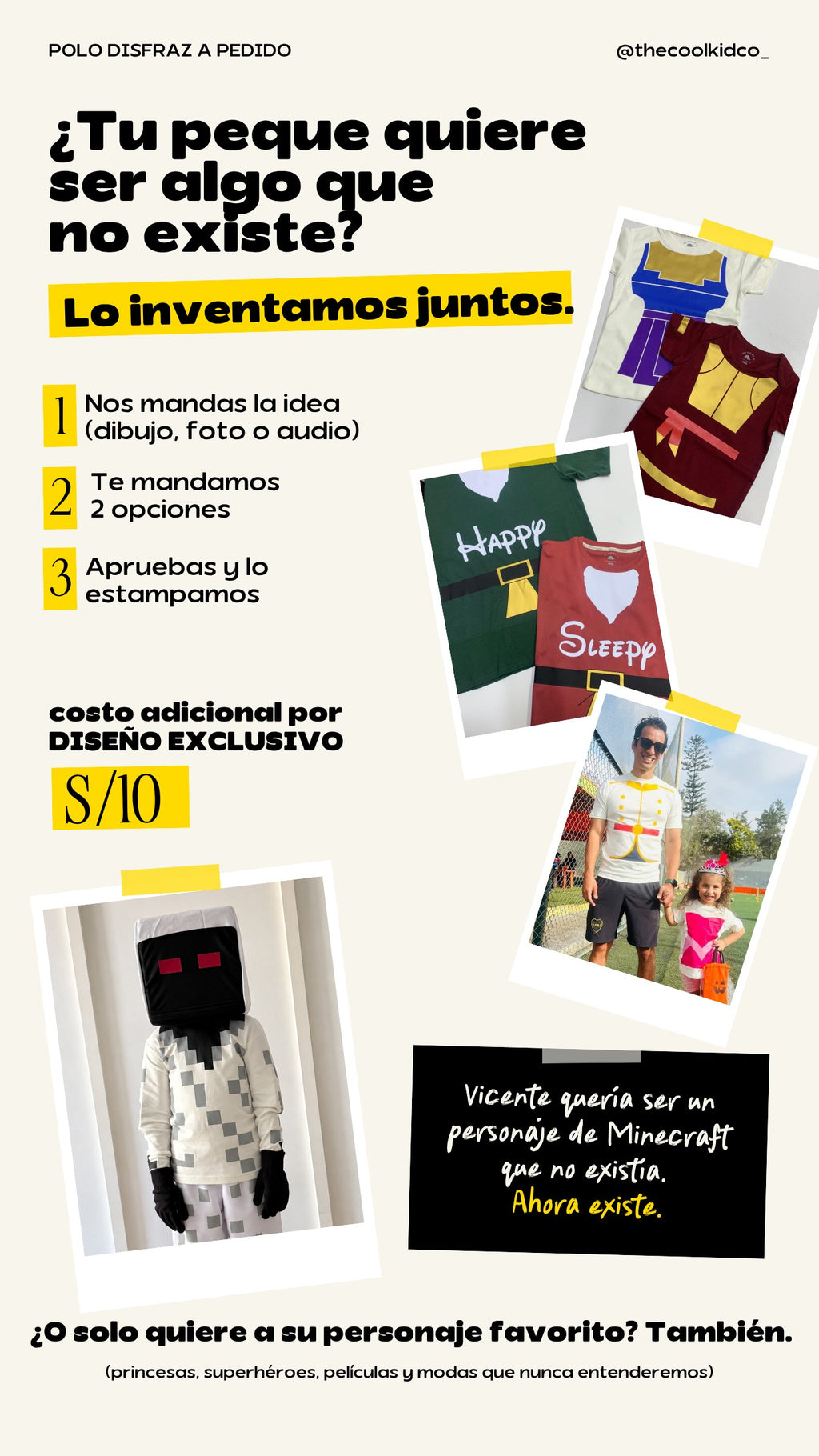 Polodisfraz con diseño exclusivo: lo inventamos juntos