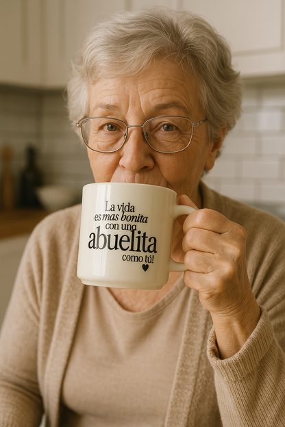 Taza La vida es más bonita con una ABUELITA como tú