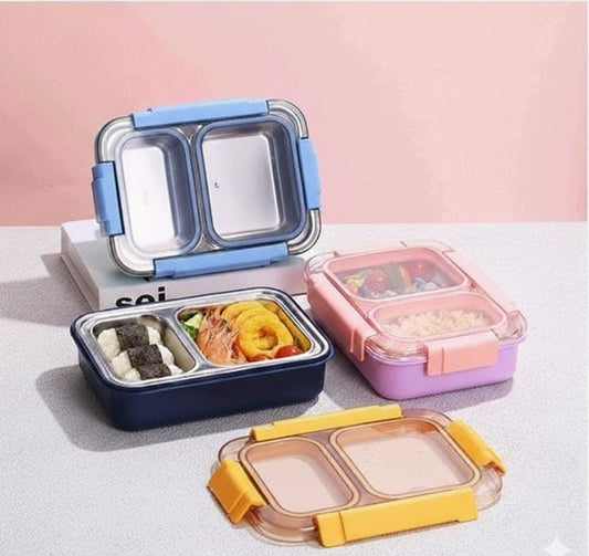 Tupper de acero para ALMUERZO (2 DIV) - B2 Scool